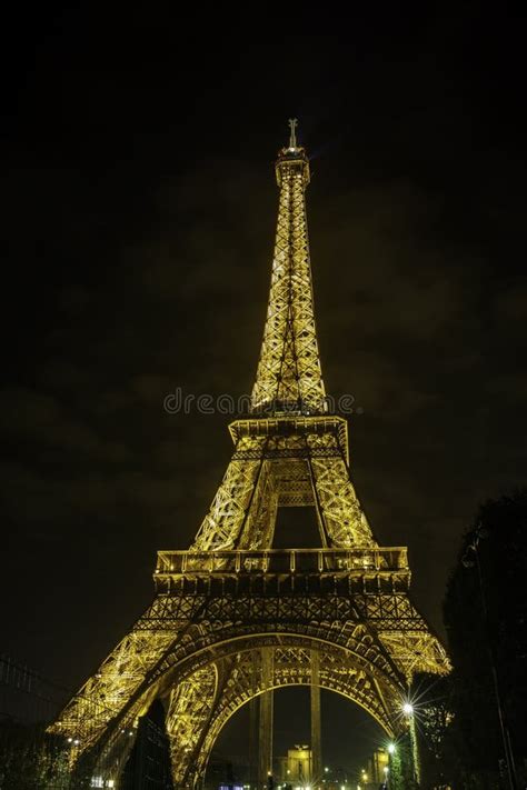 Eiffel Tower Light Show At Night Editorial Photography Image Of