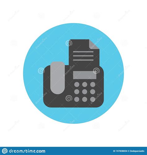 Fax Machine Logo Template Vector Icon Design Stock Vector