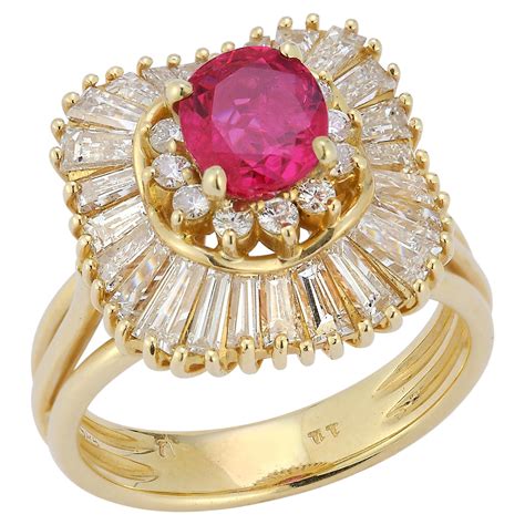 1960s ruby diamond gold ballerina ring at 1stdibs ruby ballerina ring 1960s ring yellow gold