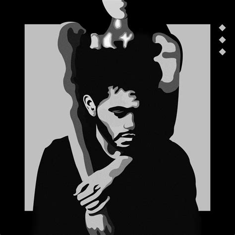 Weeknd Trilogy The Weeknd Drawing The Weeknd Poster Monochromatic Art