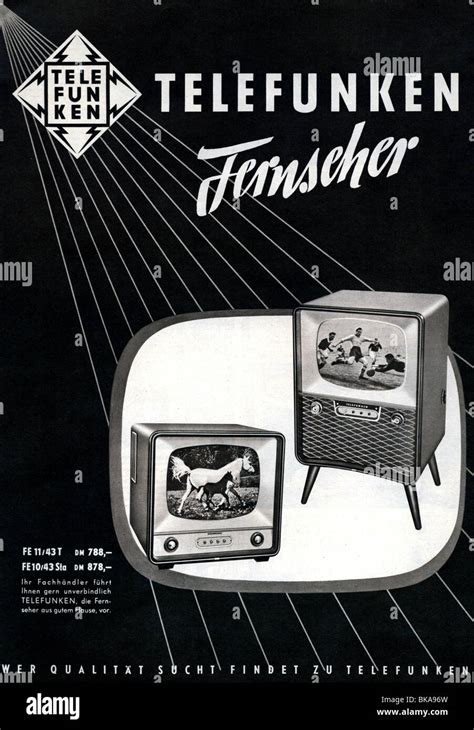 Advertising Television Set Telefunken Advertisement In Der Stern