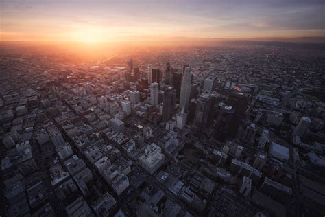 Aerial Cityscape Los Angeles On Behance