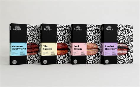 Packaging Design Collection Concept For Simple Sleek Sausages World