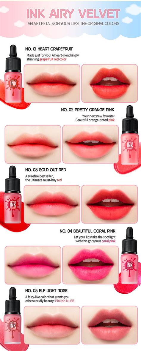 Review Peripera Airy Ink Velvet Beautiful Coral Pink Legend Brown Red