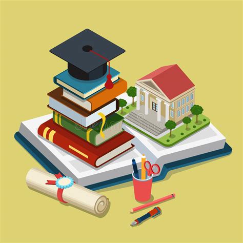 Ungroup, select the top part and attach. College University Education Graduation Flat 3d Web ...