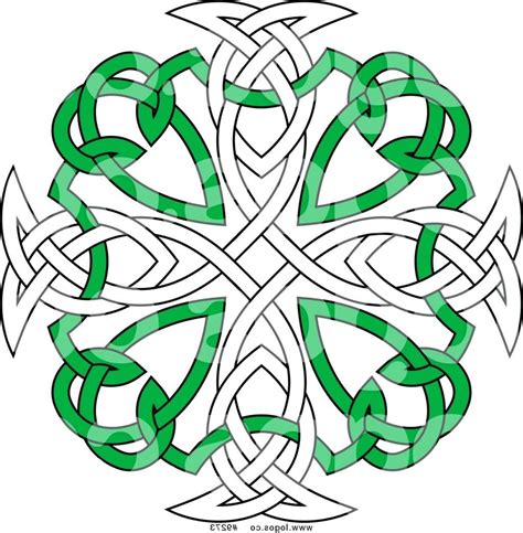 Celtic Cross Design Template Royalty Free Clip Art Vector Green And