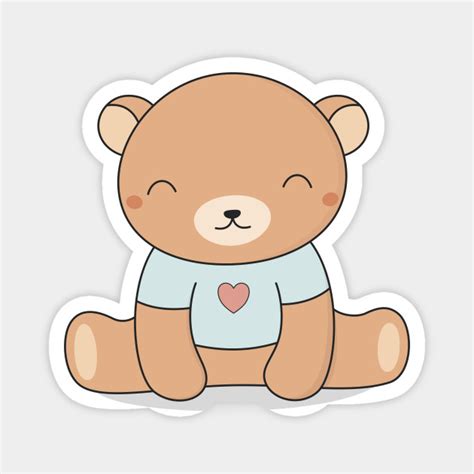 Kawaii Cute Brown Teddy Bear Cute Bear Magnet Teepublic
