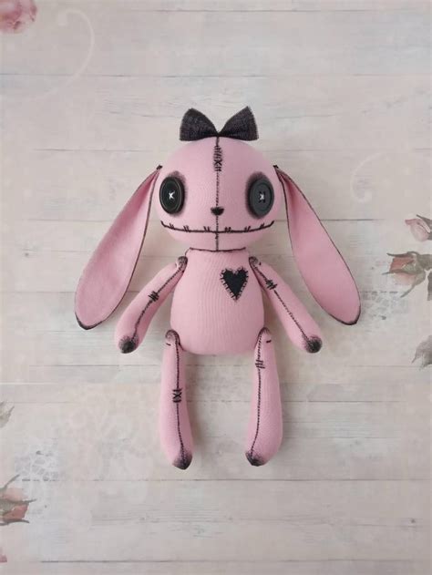 8 Creepy Cute Stuffed Animal Spooky Bunny Rabbit Doll Etsy Rabbit