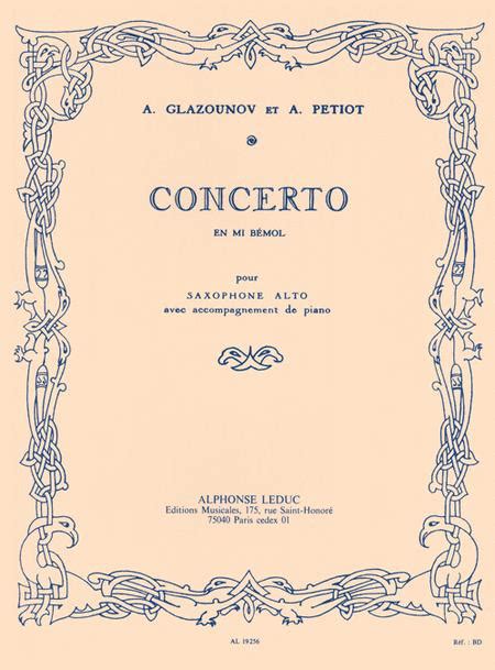 Historia de un amor carlos eleta almaran alto sax. Saxophone Concerto Op. 109 In E Flat By Alexander Glazunov ...