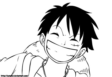 One Piece Luffy Lineart By Yutakd On Deviantart