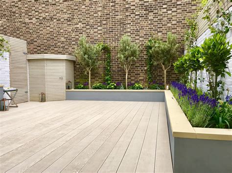 Contemporary Modern Garden Design London Decking Screen Raised Bed