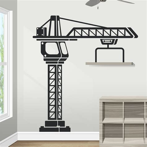 Zoomie Kids Koffler Tall Construction Crane Wall Decal Wayfair