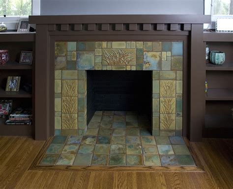 Field Tile With Decorative Nature Tile Fireplace Tile