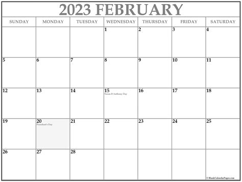 Feb 20 2023 2023 Calendar