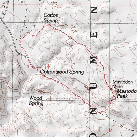 Mastodon Peak Caltopo