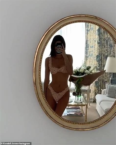 Kendall Jenner Showed Off Her Toned Figure In A Svelte Bikini While Admiring Herself In The