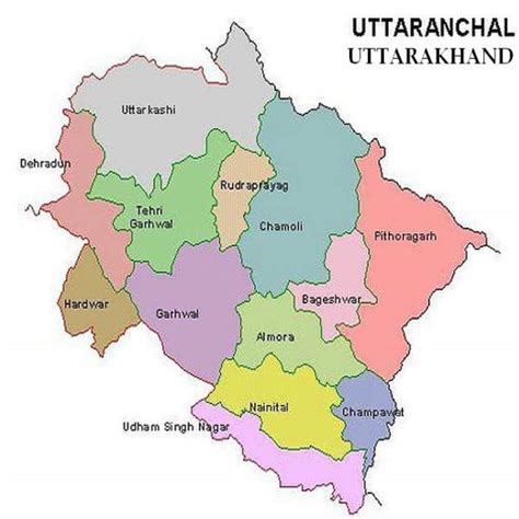 Uttarakhand Tourist Map