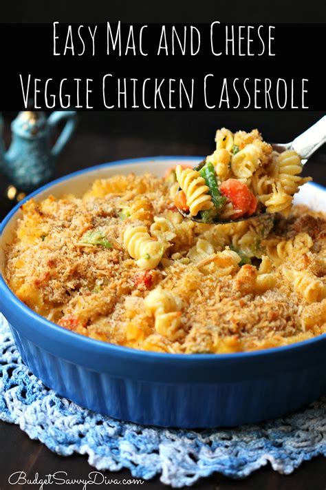 I have a 20 minute recipe for stovetop mac and cheese for you today that's kid friendly and so so good. Easy Mac and Cheese Veggie Chicken Casserole Recipe ...