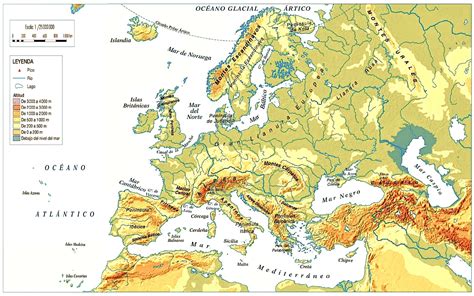 Mapa De Europa Accidentes Geograficos Mapa Fisico My XXX Hot Girl