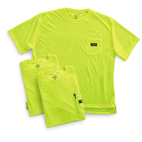 3 Walls Hi Vis T Shirts Bright Yellow 220349 T