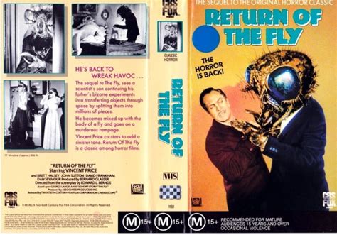Return Of The Fly 1959 On Cbsfox Australia Vhs Videotape
