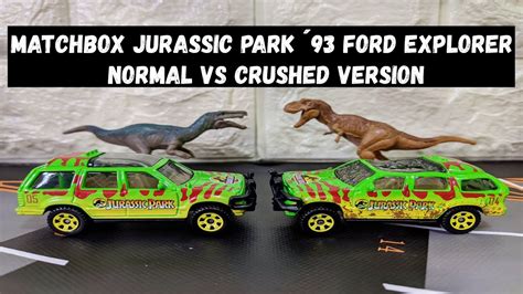Matchbox Jurassic Park ´93 Ford Explorer Normal Vs Crushed Version