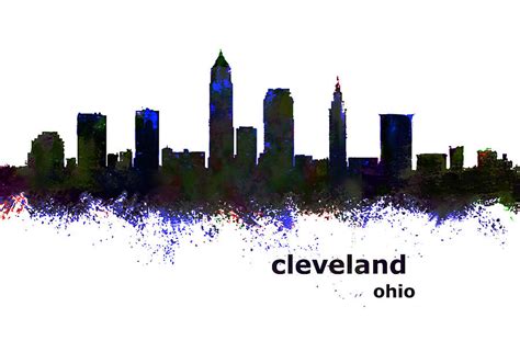 Cleveland Ohio O H Skyline Painting By Enki Art Pixels