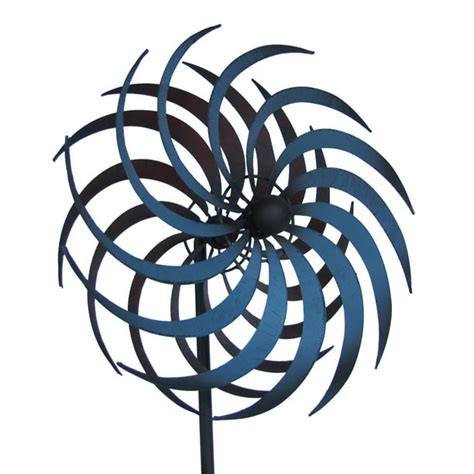 Metal Double Pinwheel Lawn Garden Wind Spinner Kinetic Outdoor Yard