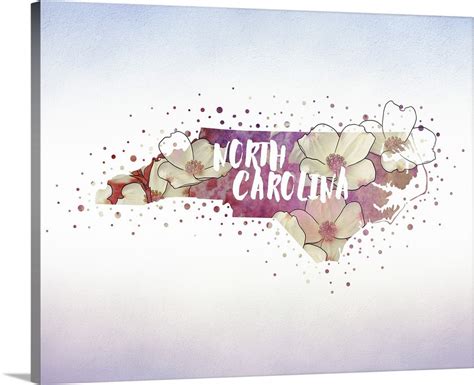 North Carolina State Flower American Dogwood Wall Art Canvas Prints