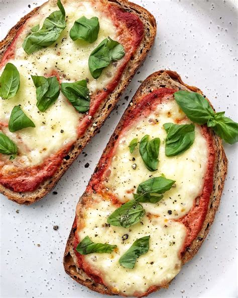 Grilled Sourdough Margherita Pizza Toast Nourish And Tempt