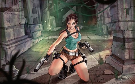 Wallpaper Video Game Art Lara Croft Video Games Tomb Raider 1920x1200 Wallpapermaniac