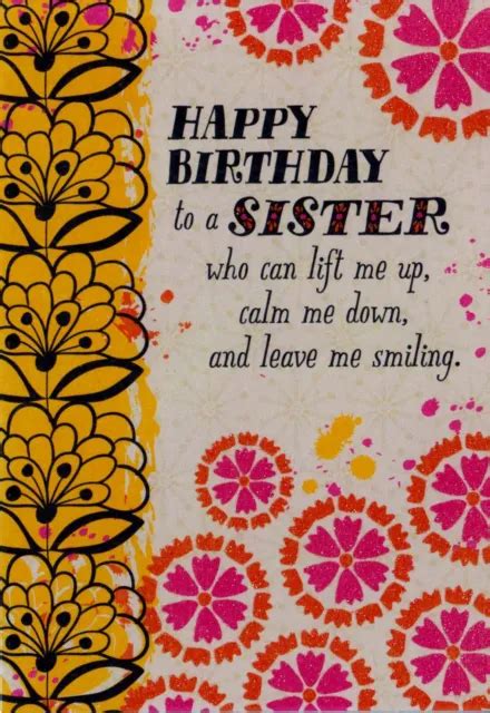 Hallmark Happy Birthday To A Sister Greeting Card 220 Picclick