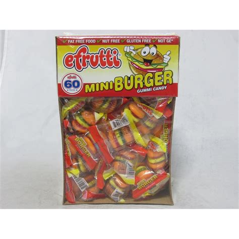 E Frutti Mini Burger Gummi 32oz 60ct