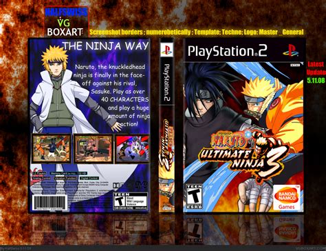 Naruto Ultimate Ninja 3 Playstation 2 Box Art Cover By Halfswiss
