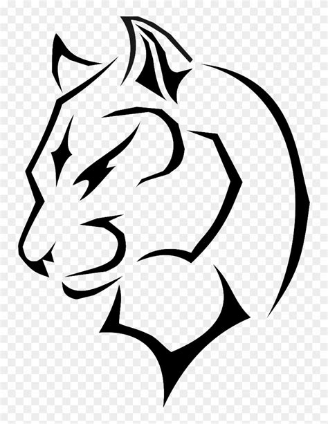 Black Panther Cougar Drawing Clip Art Black Panther Drawing Black And