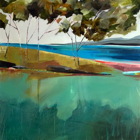 Semi Abstract Landscape Paintings Inspired By The Coast By Artist