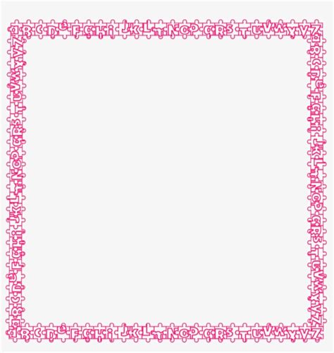 Cute Bordered Paper Clipart Printing And Writing Paper Pink Glitter