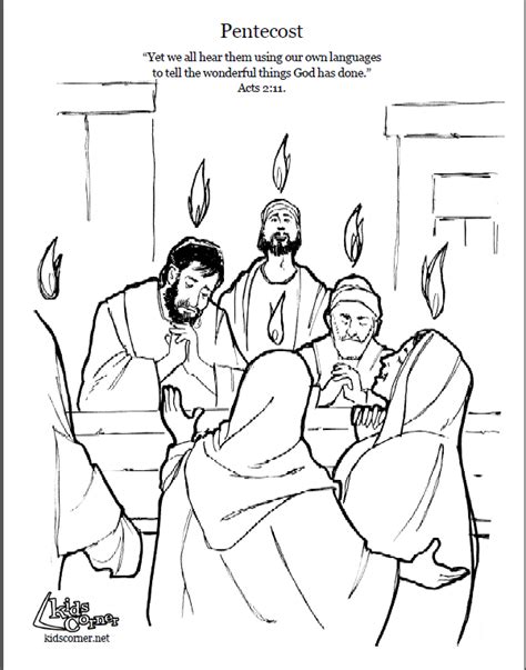 Signup to get the inside scoop from our monthly newsletters. Pentecost Story. Coloring page, script and Bible story ...