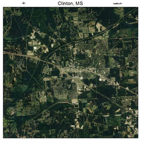 Aerial Photography Map Of Clinton Ms Mississippi