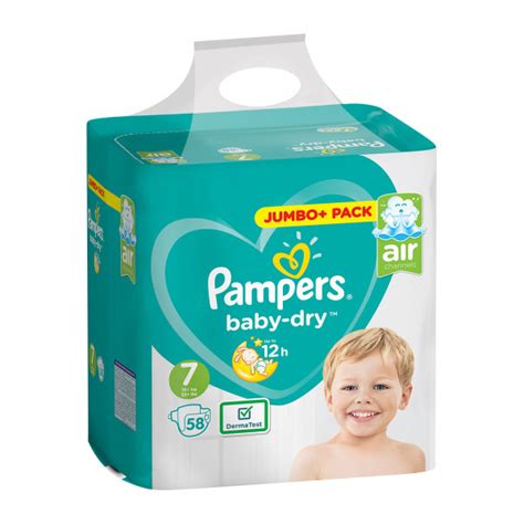 Pampers Baby Dry Size 7 Nappies Jumbo Pack 58 Pack Chemist Direct