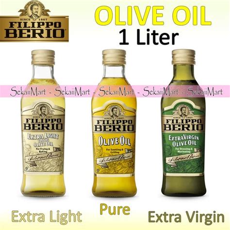 Jual Filippo Berio Olive Oil Liter Filipo Ltr Pure Extra Light