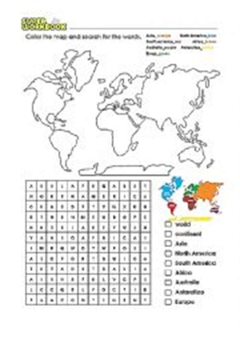 english worksheets continents