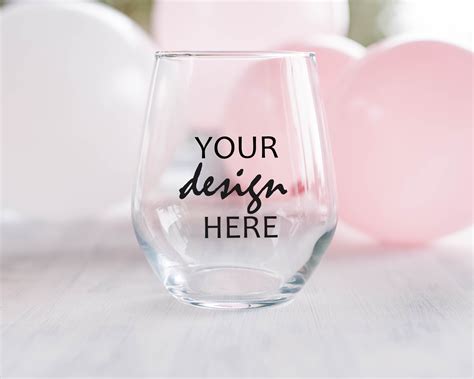 Download Stemless Wineglass Mockup Wine Glass Mockup No Stem Glass | Etsy