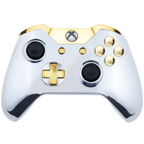 Xbox One Controller Chrome Silver And Gold Buttons Games Accessories