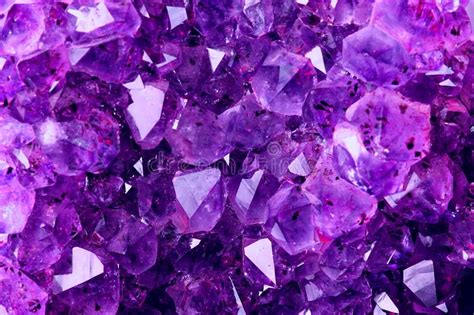 Bright Violet Texture From Natural Amethyst Stock Photo Image Of