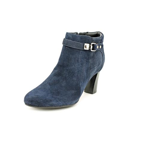 Alfani Dolorna Womens Blue Suede Fashion Ankle Boots This Is An