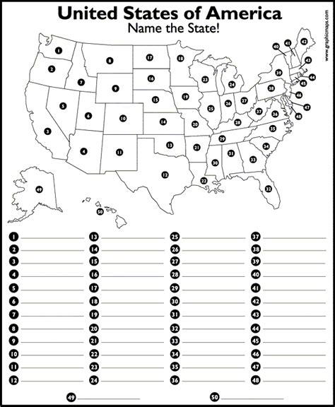 Blank United States Map Quiz Printable