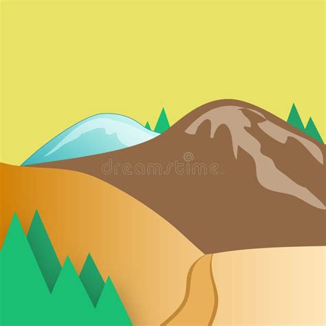 Mountain Landscape Stock Vector Illustration Of Simple 29267803