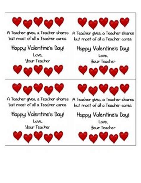 Ideas within this section include: Valentine's Day Cards from the Teacher | Free valentines ...