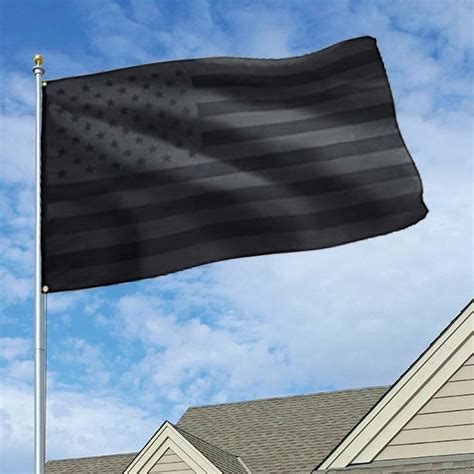 All Black Blackout American Flag 3x5 Polyester Made In Usa By